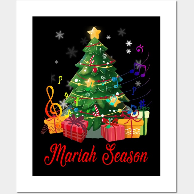 Mariah Season Christmas Songs Family Matching Gifts Wall Art by Spit in my face PODCAST